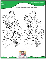 okul öncesi İki Resim Arasındaki Farkı Bul